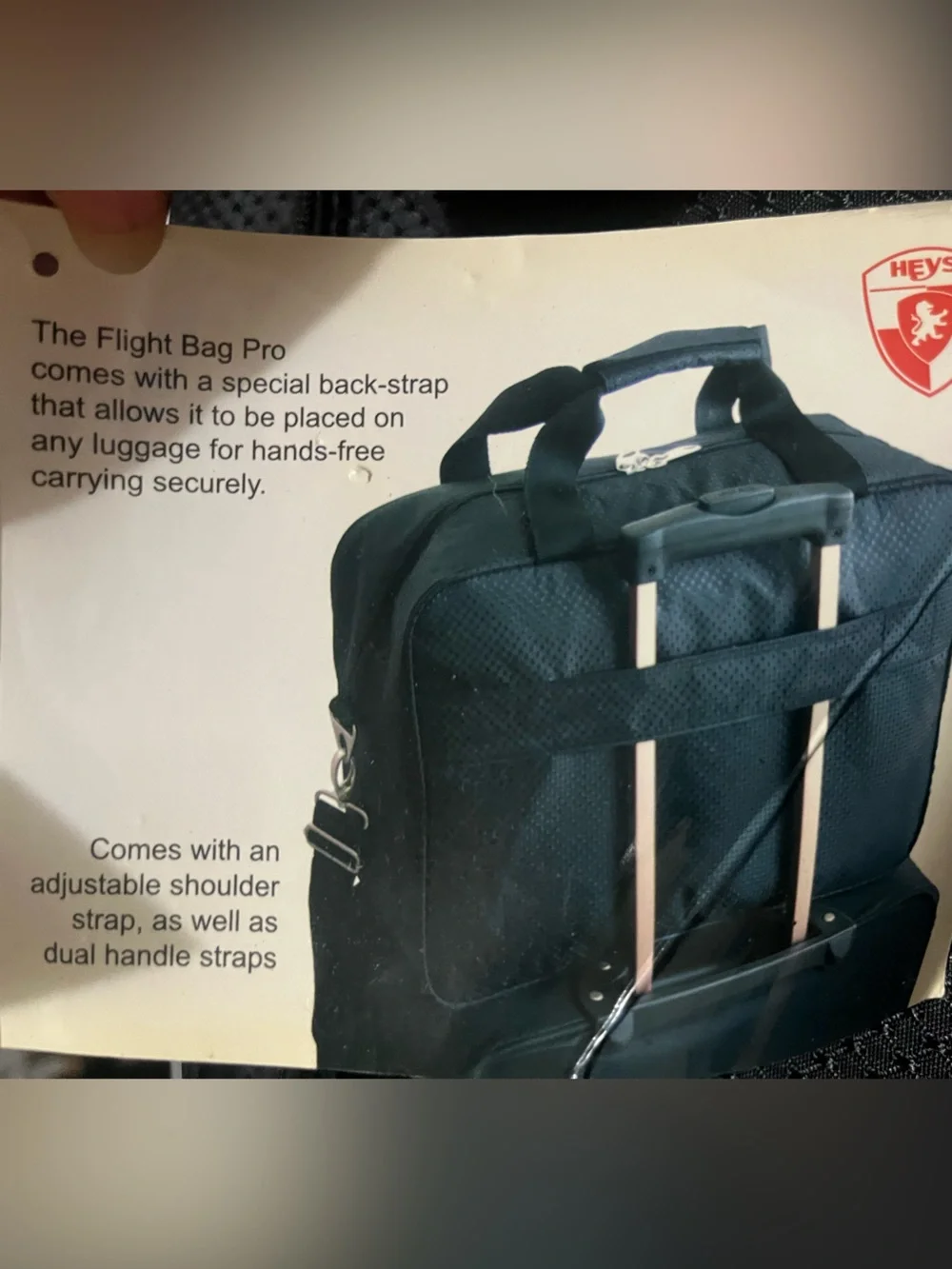 NWT Heys Flight Bag Pro Black Men's Travel Bag